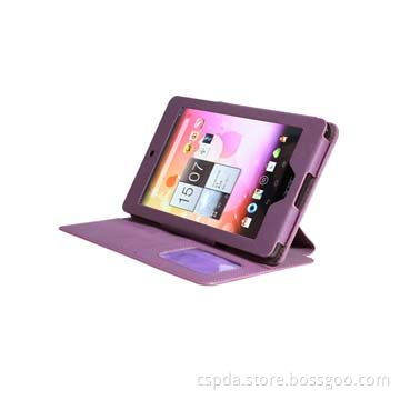 PU Leather Back Standing Book Style Case for Acer Iconia A1-830, w/Business and Bank Card Slots